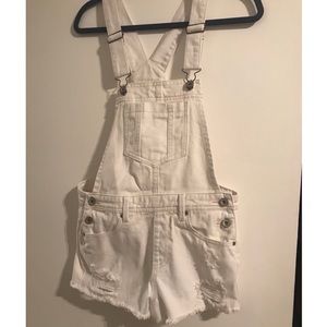 NWOT white overalls